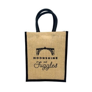 M&F Large Jute Bag  for 6 Bottles